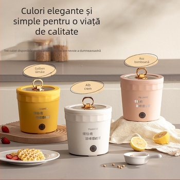 Oală electrică mini multifuncțională pentru paste, terci, supe și tocănițe — potrivită pentru cămin.