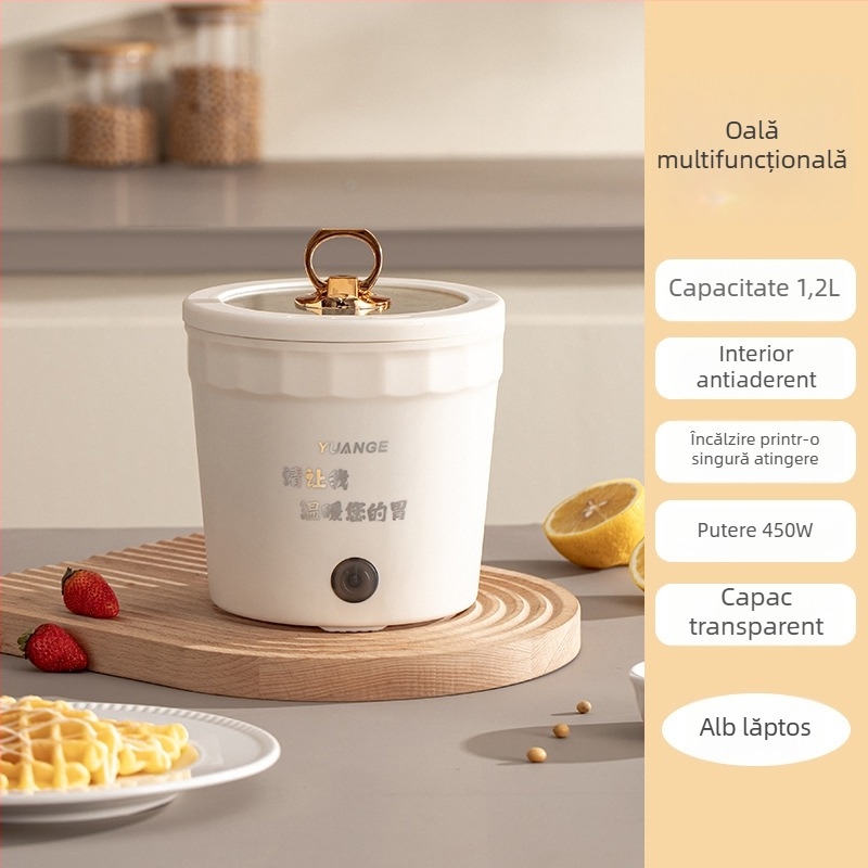 Oală electrică mini multifuncțională pentru paste, terci, supe și tocănițe — potrivită pentru cămin.