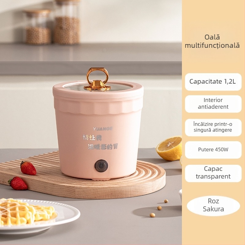 Oală electrică mini multifuncțională pentru paste, terci, supe și tocănițe — potrivită pentru cămin.