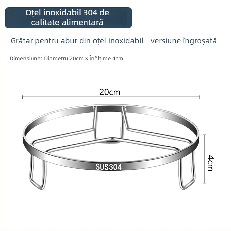 Raft de aburi din oțel inoxidabil cu coș de aburi și tavă pentru gătit acasă