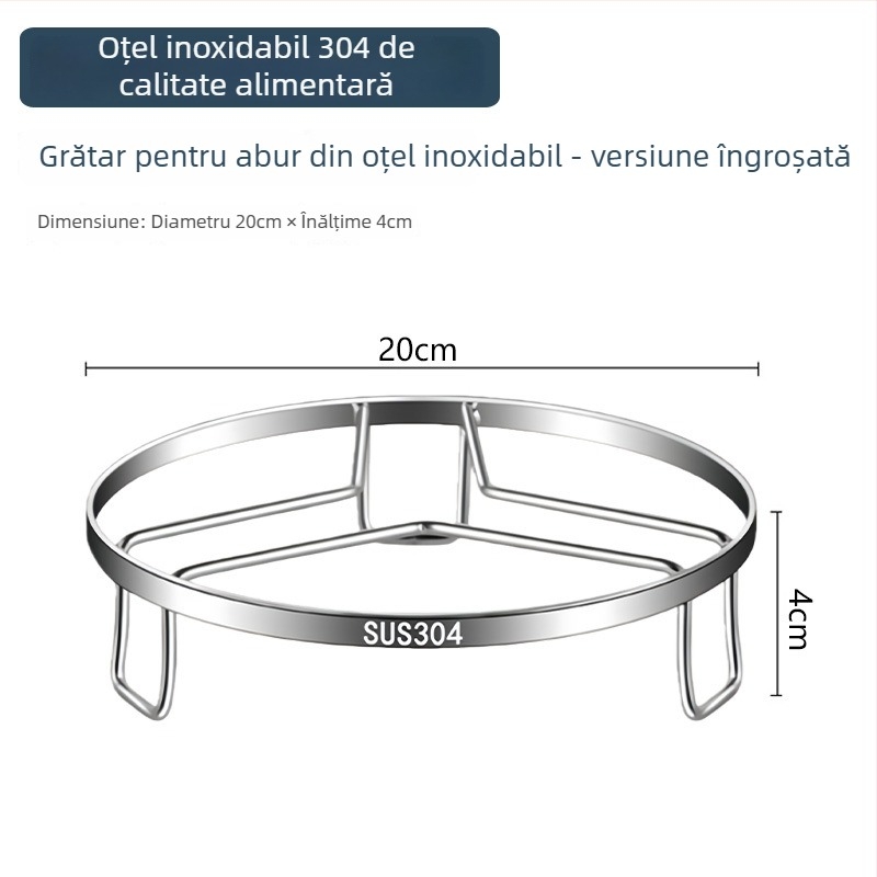 Raft de aburi din oțel inoxidabil cu coș de aburi și tavă pentru gătit acasă