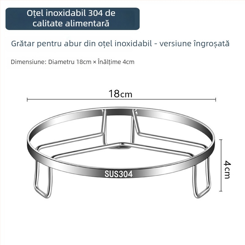 Raft de aburi din oțel inoxidabil cu coș de aburi și tavă pentru gătit acasă