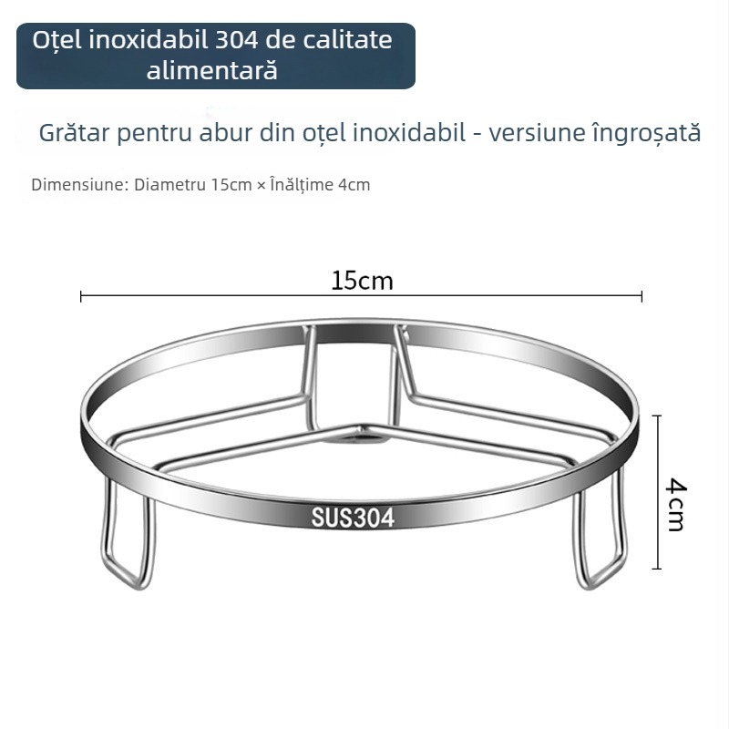 Raft de aburi din oțel inoxidabil cu coș de aburi și tavă pentru gătit acasă
