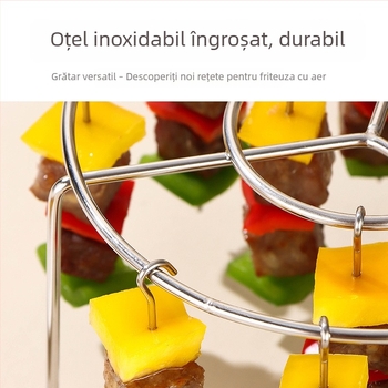 Cuptor cu aer cu 24 frigărui – grătar circular din oțel inoxidabil