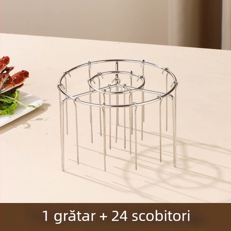 Cuptor cu aer cu 24 frigărui – grătar circular din oțel inoxidabil
