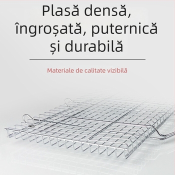 Clip portabil pentru grătar din oțel inoxidabil 430, electroplatinat, pentru pește, legume și burgeri