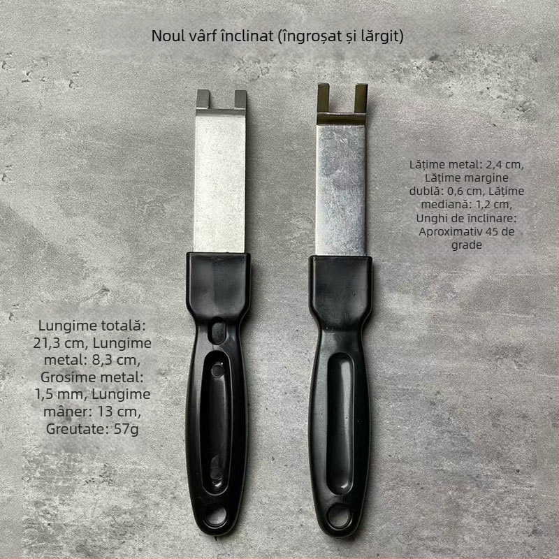 Unealtă din oțel inoxidabil pentru grătar: ridicător de farfurii, deschizător de sticle, furculiță pentru grătar și unealtă de desfăcare pentru grătare cu cărbune în aer liber