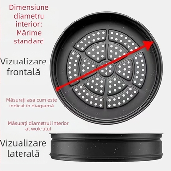 Aburi cu Piatră Maifan, 32 niveluri, 30 tăvi de aburi, vas de aburi multifuncțional, coș de abur, wok cu strat antiaderent