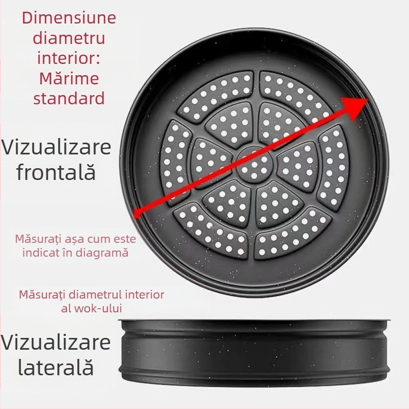 Aburi cu Piatră Maifan, 32 niveluri, 30 tăvi de aburi, vas de aburi multifuncțional, coș de abur, wok cu strat antiaderent