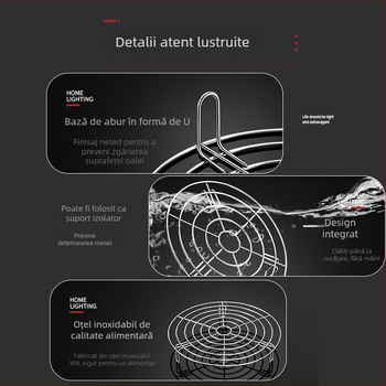Raft de abur din oțel inoxidabil 304 pentru legume și dispozitiv de aburi intern pentru oală electrică de orez