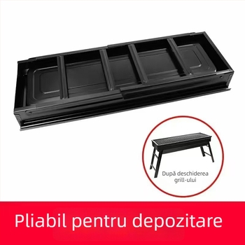 Grătar mare pliabil cu cărbune pentru uz casnic, portabil pentru camping în aer liber