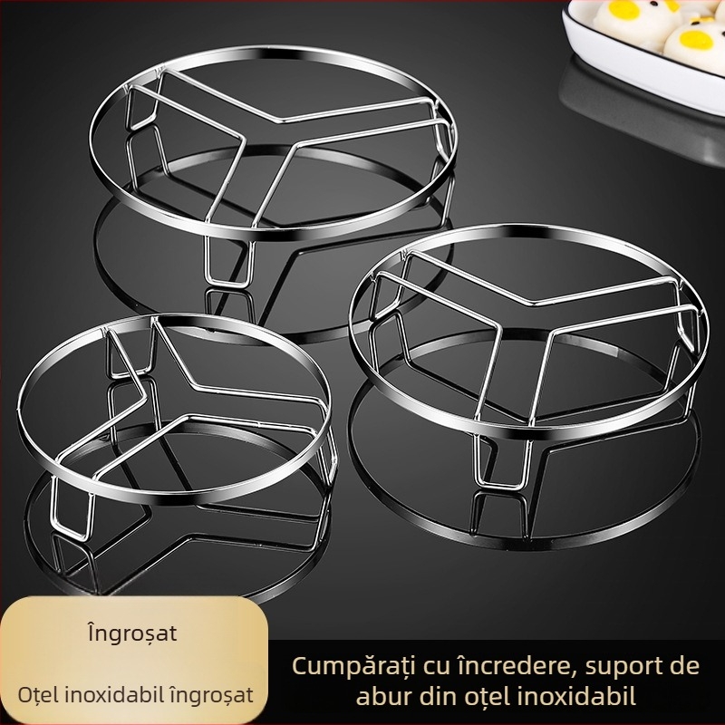 Raft de aburi din oțel inoxidabil pentru wok, oală de orez și oală sub presiune — coș mic de aburi înalt