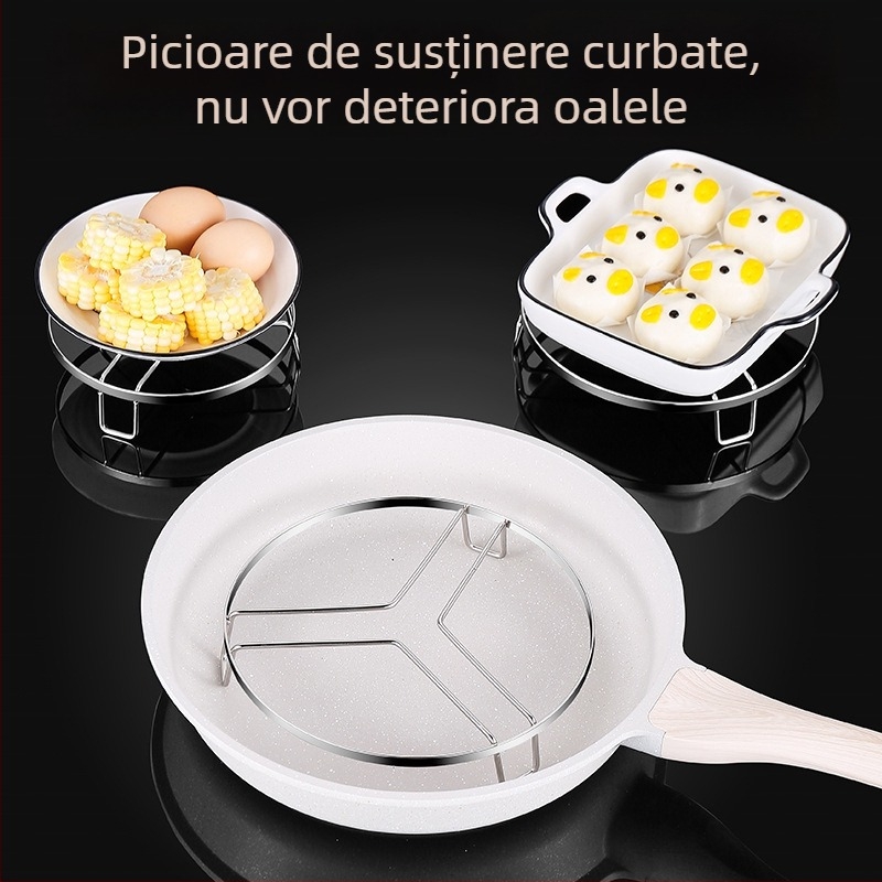 Raft de aburi din oțel inoxidabil pentru wok, oală de orez și oală sub presiune — coș mic de aburi înalt