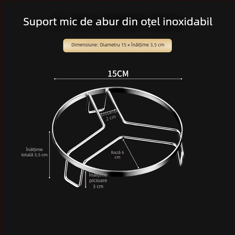 Raft de aburi din oțel inoxidabil pentru wok, oală de orez și oală sub presiune — coș mic de aburi înalt