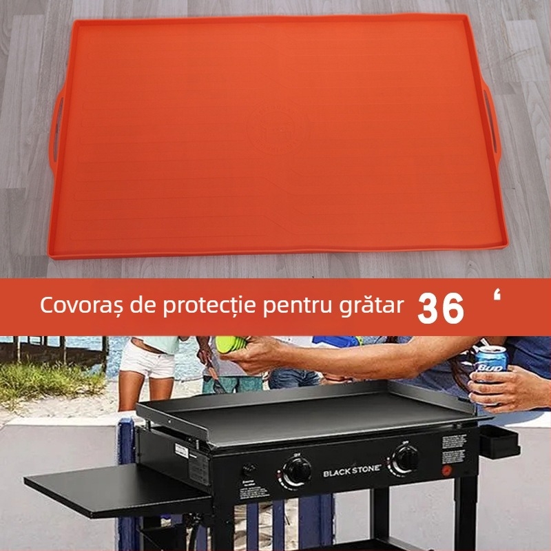 Protecție din silicon pentru cuptor Blackstone, cu mâner de 36 inch