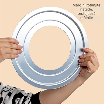 Set de gătit la abur din aluminiu: coș de aburi, tigaie cu fund plat, wok, grilă pentru abur, ustensile de bucătărie multifuncționale
