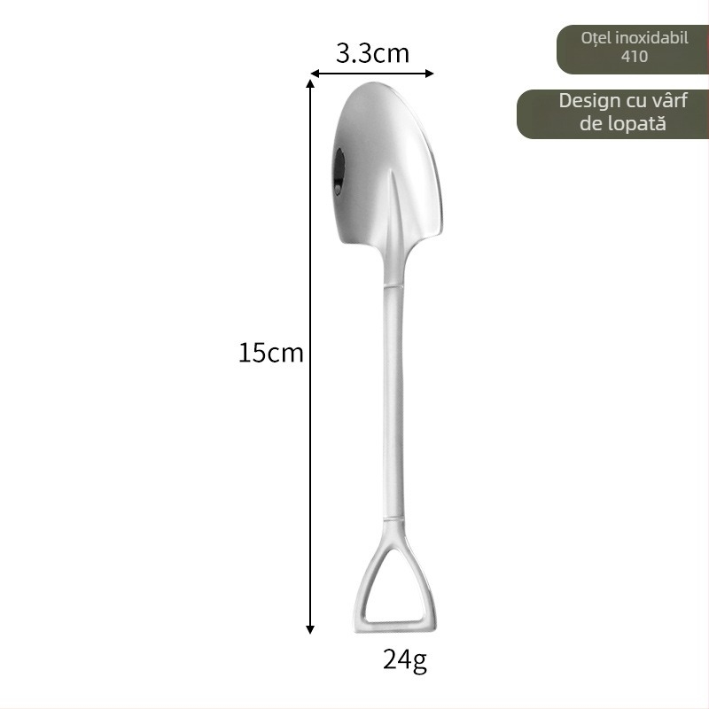 Lingură din oțel inoxidabil 304 pentru pepene și înghețată – lingură de desert multifuncțională