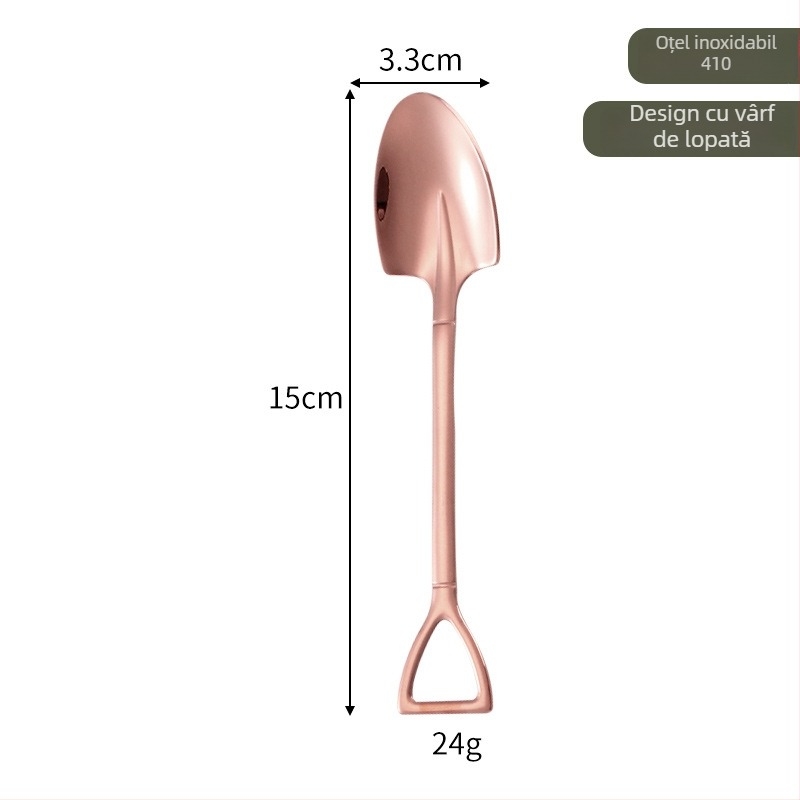 Lingură din oțel inoxidabil 304 pentru pepene și înghețată – lingură de desert multifuncțională