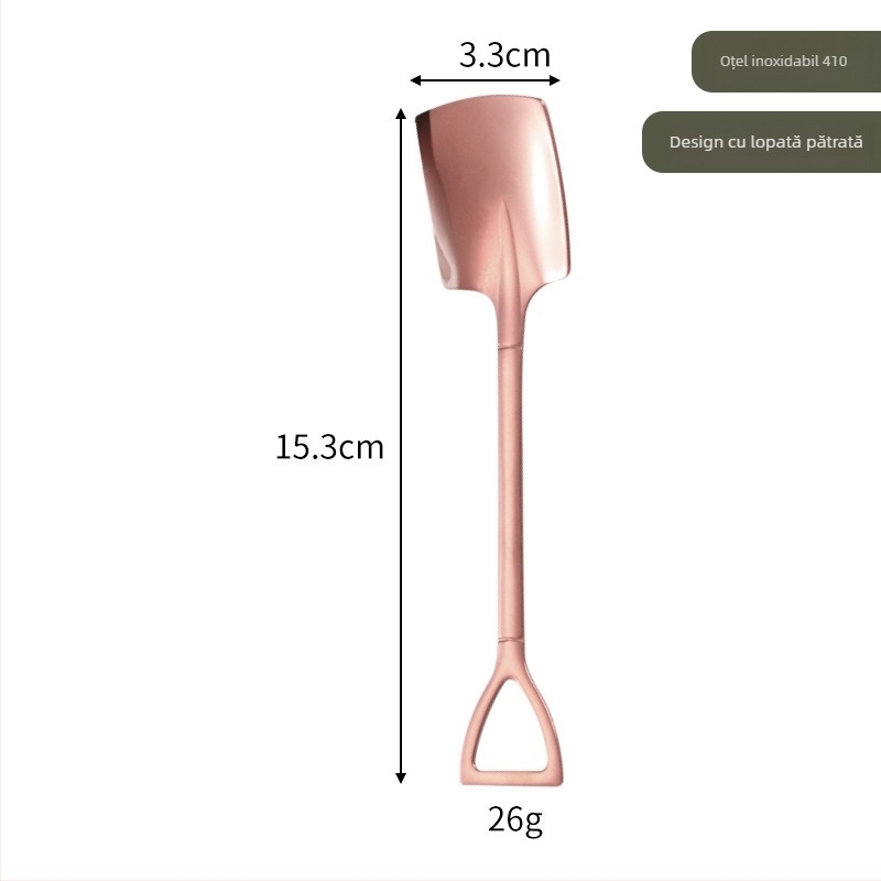 Lingură din oțel inoxidabil 304 pentru pepene și înghețată – lingură de desert multifuncțională