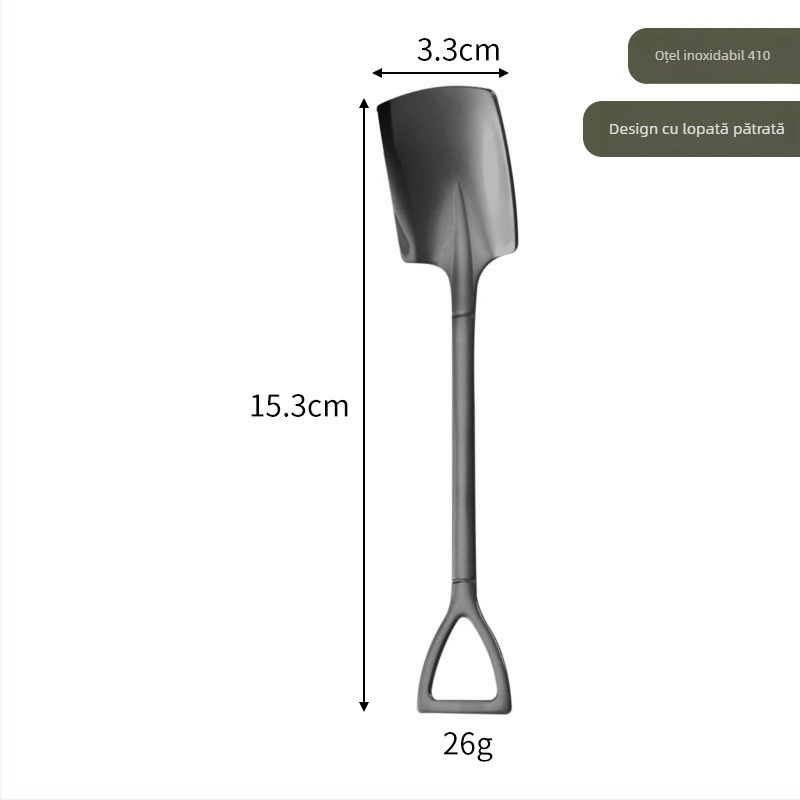 Lingură din oțel inoxidabil 304 pentru pepene și înghețată – lingură de desert multifuncțională