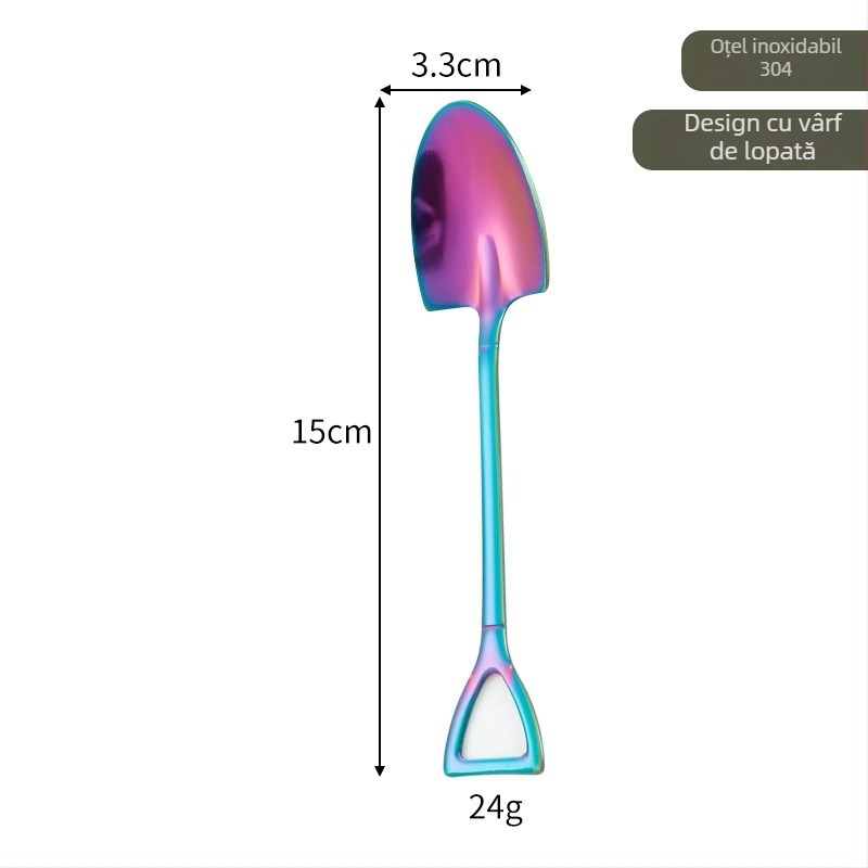 Lingură din oțel inoxidabil 304 pentru pepene și înghețată – lingură de desert multifuncțională