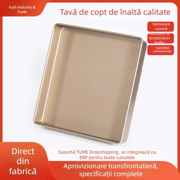 Tavă pătrată antiaderentă, 11 inci, formă pentru nugat, furseuri cu fulgi de zăpadă și prăjituri