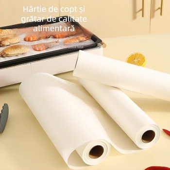 Hârtie de copt cu acoperire din silicon pentru tigăi, tăvi de copt și grătare, absorbție de ulei