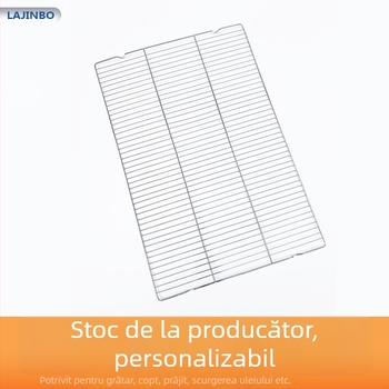 Grilă pătrată de unică folosință cu picioare, portabilă din sârmă de oțel pentru camping în aer liber