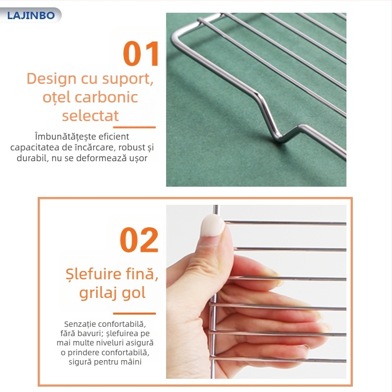 Grilă pătrată de unică folosință cu picioare, portabilă din sârmă de oțel pentru camping în aer liber