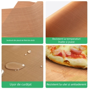 Suprafață de copt antiaderentă, rezistentă la temperaturi înalte, pentru cuptor – suprafață de copt din țesătură unsă pentru pâine și pizza