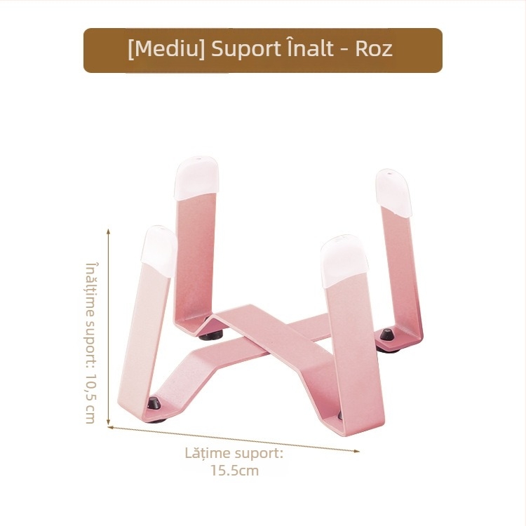 Vas pentru pisici din oțel inoxidabil, cu bază tripod și protecție pentru gât