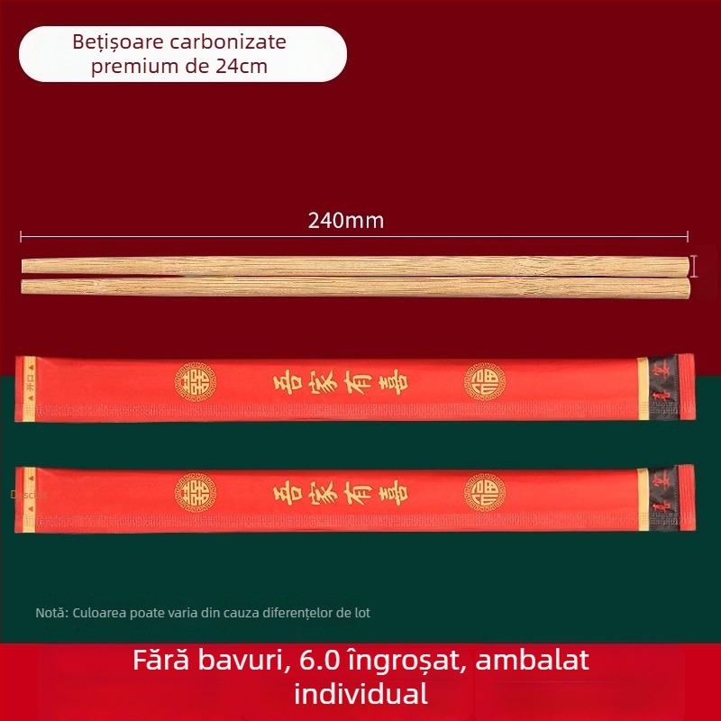 Set de veselă de unică folosință pentru banchetul de nuntă: boluri roșii pentru orez și boluri pentru supă dulce, plastic, grosime 2 mm