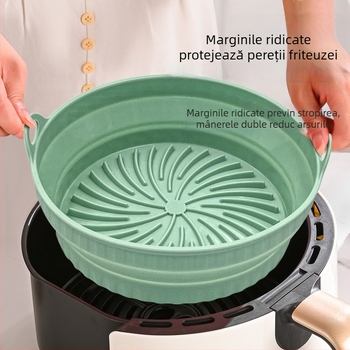 Covoraș din silicon pentru friteuza cu aer și tavă de copt – reutilizabil, rezistent la temperaturi înalte, cu formă neregulată