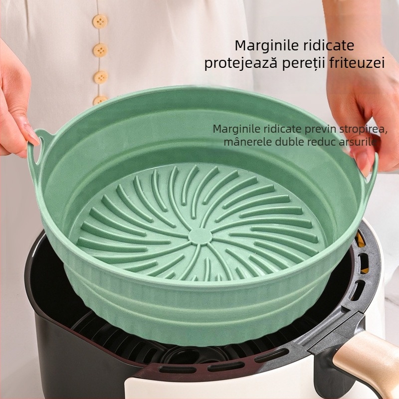 Covoraș din silicon pentru friteuza cu aer și tavă de copt – reutilizabil, rezistent la temperaturi înalte, cu formă neregulată