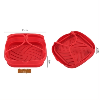 Tavă pătrată pliabilă din silicon pentru friteza cu aer și covoraș de copt, silicon de calitate alimentară, reutilizabil, rezistent la temperaturi înalte