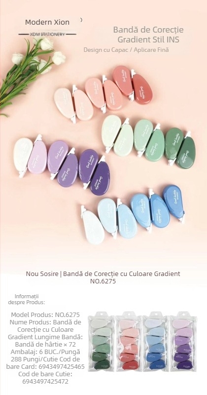 Modern Beauty set mini de 6 benzi de corectare cu design desen animat pentru elevi