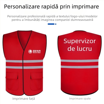 În stoc: vestă reflectorizantă din bumbac 100% anti-statică pentru personalul de salubritate, echipament de protecție pentru construcții electrice cu avertizare la explozie