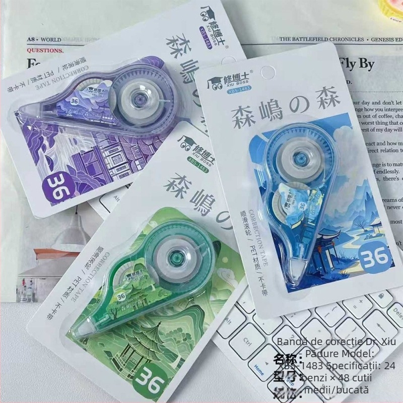 Bandă corecție cu design desen animat pentru elevi, de înaltă calitate, ușor de utilizat, fină, continuă, cu capacitate mare