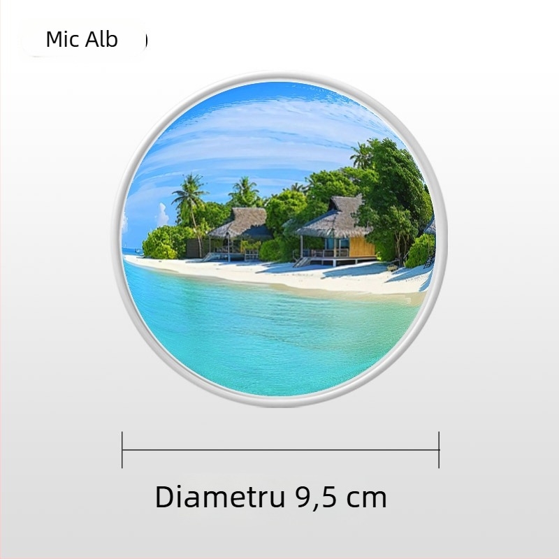 Oglindă convexă rotundă, portabilă pentru călătorii, oglindă foto manuală