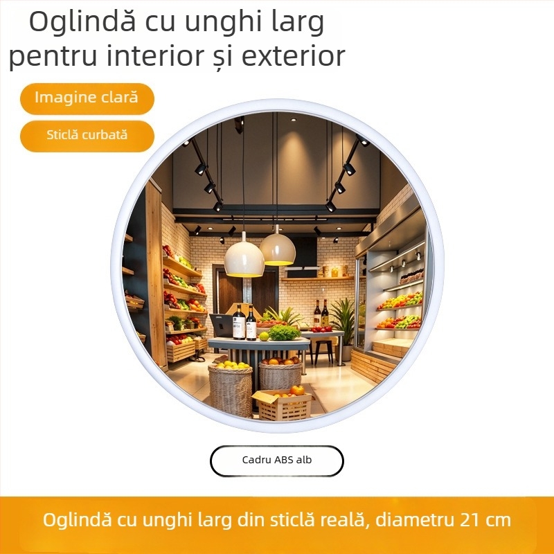Oglindă convexă rotundă, portabilă pentru călătorii, oglindă foto manuală