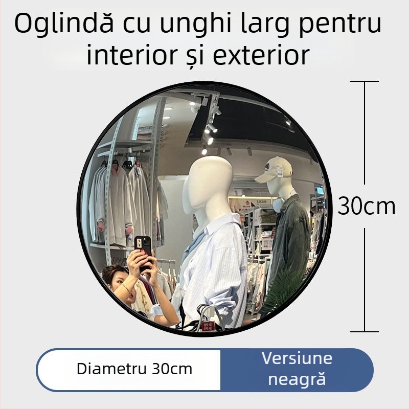 Oglindă convexă rotundă, portabilă pentru călătorii, oglindă foto manuală