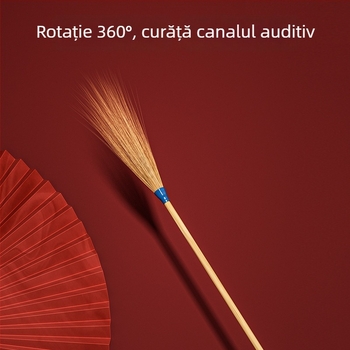 Set profesional de linguri pentru urechi – curățare a canalului auditiv și masaj, din bambus, verde deschis