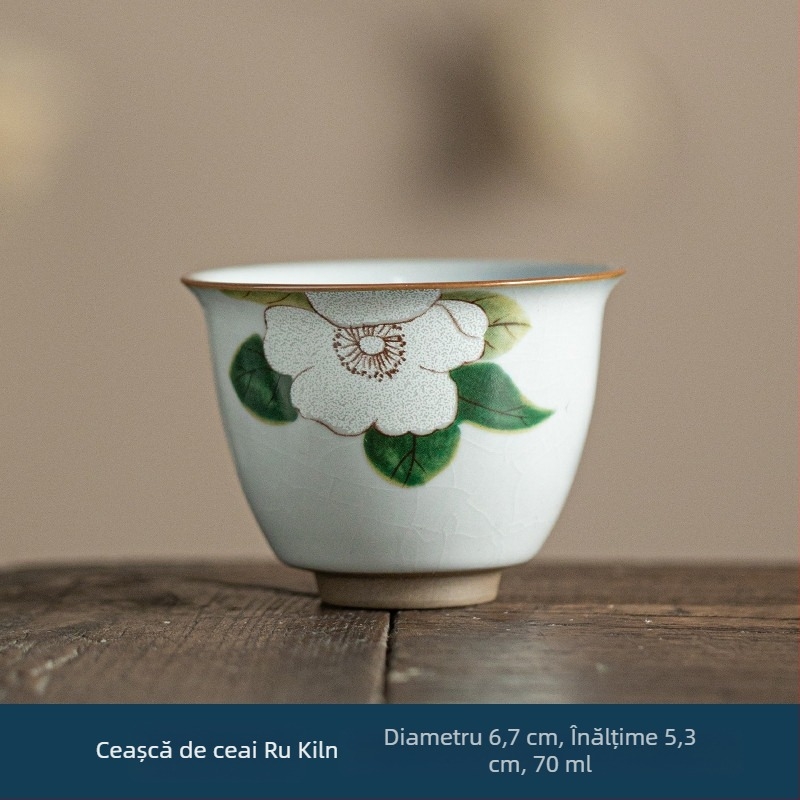 Ceașcă de maestru Ru Kiln, ceramică mică pentru degustare ceai, stil Jian Zhan, bol individual de ceai