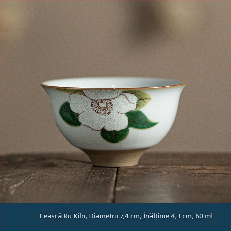 Ceașcă de maestru Ru Kiln, ceramică mică pentru degustare ceai, stil Jian Zhan, bol individual de ceai