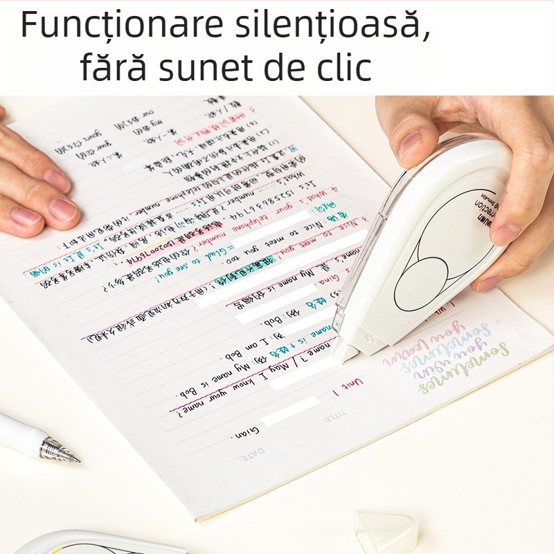 Bandă corecție Deli silențioasă, capacitate mare, design elegant, 12/20/40 m, rechizite pentru școala primară, produs autentic
