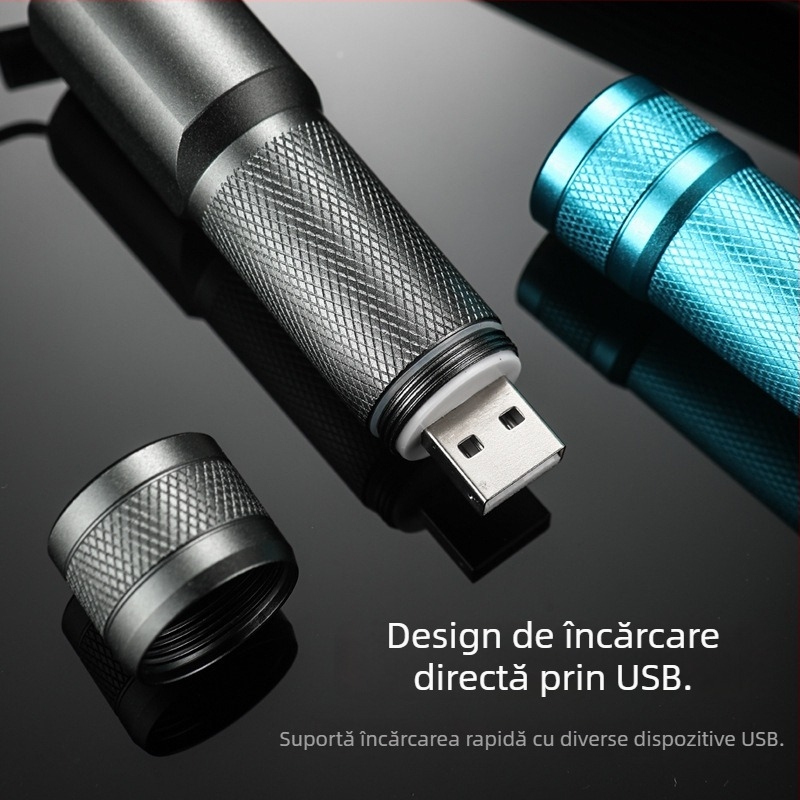 Lampă portabilă pentru curățarea urechilor, încărcare USB fără fir și fascicul puternic