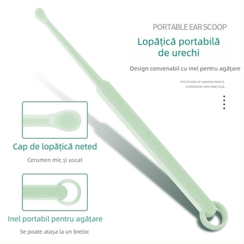 Lingură portabilă pentru urechi cu capete duble spiralate pentru îndepărtarea cerumenului
