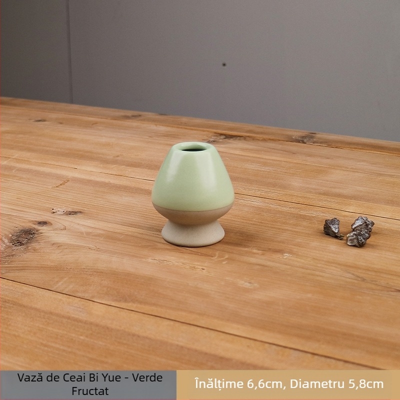Set japonez de matcha: bol ceramic pentru matcha cu gură, suport pentru tel/whisk, lingură de ceai, tel de 100 din bambus pentru matcha, instrumente de pregătire a ceaiului din Dinastia Song