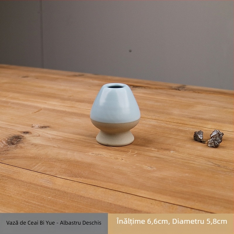 Set japonez de matcha: bol ceramic pentru matcha cu gură, suport pentru tel/whisk, lingură de ceai, tel de 100 din bambus pentru matcha, instrumente de pregătire a ceaiului din Dinastia Song