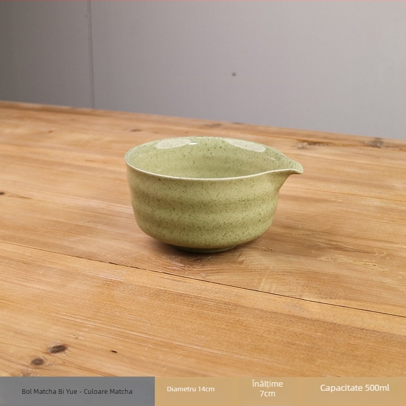 Set japonez de matcha: bol ceramic pentru matcha cu gură, suport pentru tel/whisk, lingură de ceai, tel de 100 din bambus pentru matcha, instrumente de pregătire a ceaiului din Dinastia Song